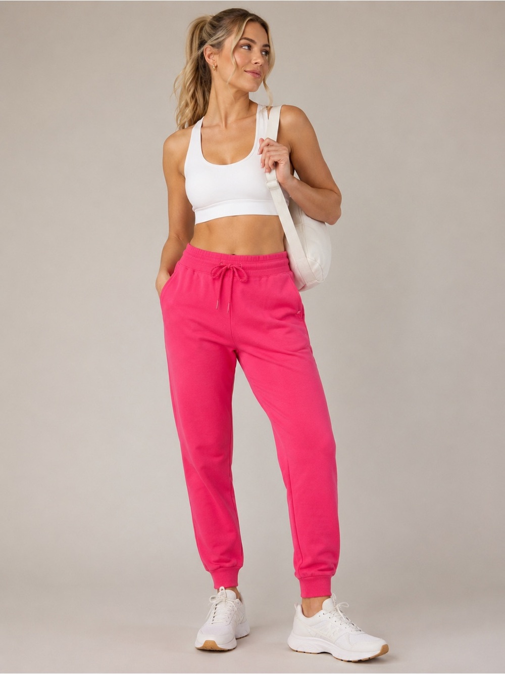 JoyLab Hot Pink High-Rise Drawstring Joggers